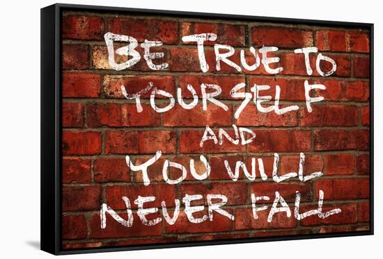 Be True To Yourself And You Will Never Fall Music Poster-null-Framed Stretched Canvas