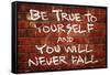 Be True To Yourself And You Will Never Fall Music Poster-null-Framed Stretched Canvas