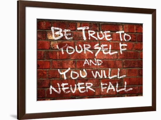 Be True To Yourself And You Will Never Fall Music Poster-null-Framed Poster