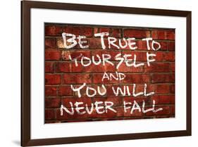 Be True To Yourself And You Will Never Fall Music Poster-null-Framed Poster