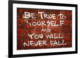 Be True To Yourself And You Will Never Fall Music-null-Framed Art Print