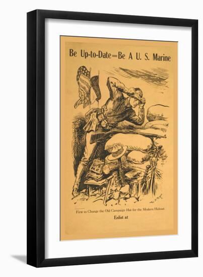 Be Up-to-Date, Be a U.S. Marine-William Allen Rogers-Framed Art Print