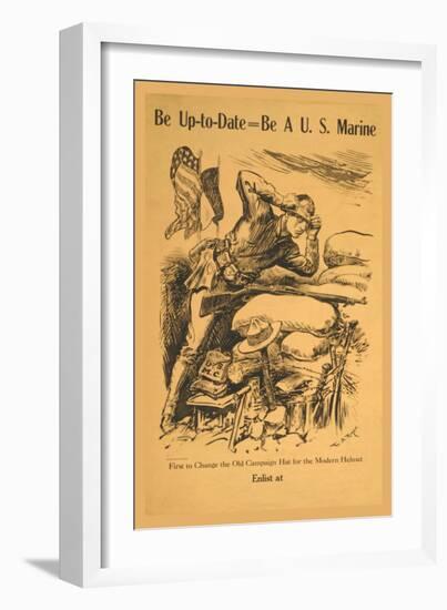 Be Up-to-Date, Be a U.S. Marine-William Allen Rogers-Framed Art Print