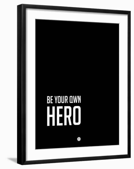 Be Your Own Hero Black-NaxArt-Framed Art Print