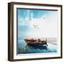 Beach 24A-Carlos Casamayor-Framed Giclee Print