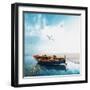 Beach 24A-Carlos Casamayor-Framed Giclee Print