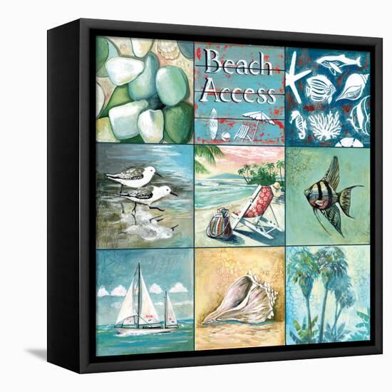 Beach Access - Nine Square-Gregory Gorham-Framed Stretched Canvas