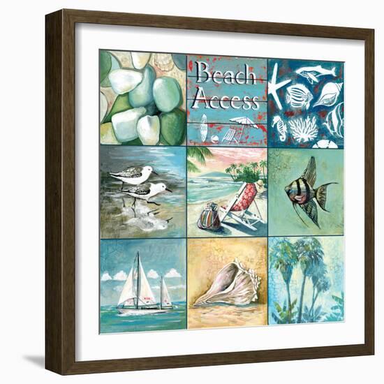 Beach Access - Nine Square-Gregory Gorham-Framed Art Print