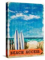 Beach Access-Julie DeRice-Stretched Canvas