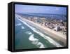 Beach Aerial, Daytona Beach, Florida-Bill Bachmann-Framed Stretched Canvas