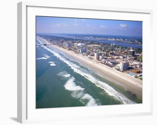 Beach Aerial, Daytona Beach, Florida-Bill Bachmann-Framed Photographic Print