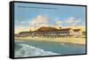Beach and Bath House, Kennebunkport, Maine-null-Framed Stretched Canvas