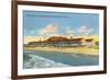 Beach and Bath House, Kennebunkport, Maine-null-Framed Premium Giclee Print