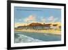 Beach and Bath House, Kennebunkport, Maine-null-Framed Premium Giclee Print