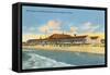 Beach and Bath House, Kennebunkport, Maine-null-Framed Stretched Canvas