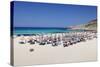 Beach and Bay Cala Mesquita, Capdepera, Majorca (Mallorca)-Markus Lange-Stretched Canvas