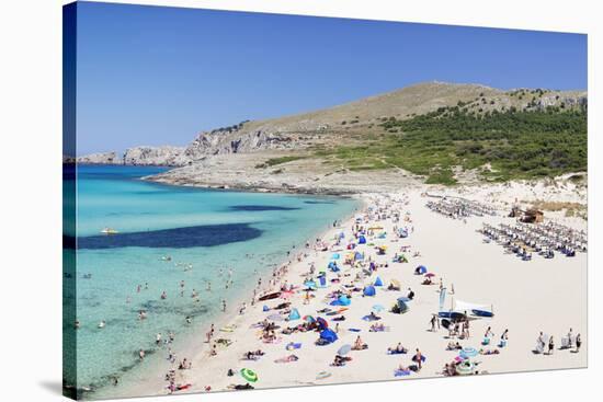 Beach and Bay, Cala Mesquita, Capdepera-Markus Lange-Stretched Canvas