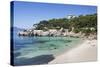 Beach and Bay of Cala Gat, Cala Ratjada, Majorca (Mallorca)-Markus Lange-Stretched Canvas