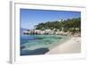 Beach and Bay of Cala Gat, Cala Ratjada, Majorca (Mallorca)-Markus Lange-Framed Photographic Print