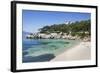 Beach and Bay of Cala Gat, Cala Ratjada, Majorca (Mallorca)-Markus Lange-Framed Photographic Print