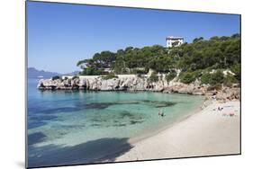 Beach and Bay of Cala Gat, Cala Ratjada, Majorca (Mallorca)-Markus Lange-Mounted Photographic Print