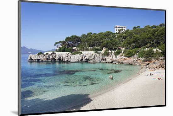 Beach and Bay of Cala Gat, Cala Ratjada, Majorca (Mallorca)-Markus Lange-Mounted Photographic Print