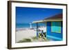 Beach and Beach Hut-Frank Fell-Framed Photographic Print