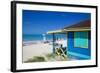 Beach and Beach Hut-Frank Fell-Framed Photographic Print