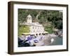 Beach and Benedictine Abbey of San Fruttuosa, Headland of Portofino, Liguria, Italy-Richard Ashworth-Framed Photographic Print