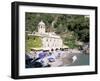 Beach and Benedictine Abbey of San Fruttuosa, Headland of Portofino, Liguria, Italy-Richard Ashworth-Framed Photographic Print