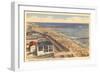 Beach and Boardwalk, Coney Island, New York City-null-Framed Art Print