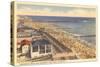 Beach and Boardwalk, Coney Island, New York City-null-Stretched Canvas