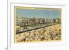 Beach and Boardwalk, Ocean Grove, New Jersey-null-Framed Premium Giclee Print