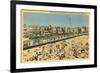 Beach and Boardwalk, Ocean Grove, New Jersey-null-Framed Premium Giclee Print