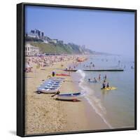 Beach and Boats, Bournemouth, Dorset, England-Roy Rainford-Framed Photographic Print