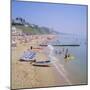 Beach and Boats, Bournemouth, Dorset, England-Roy Rainford-Mounted Photographic Print