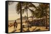 Beach and Cafe, Rio De Janeiro, Brazil, South America-Angelo-Framed Stretched Canvas