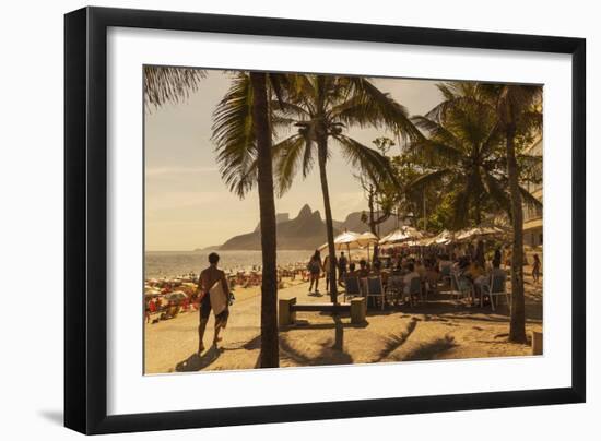 Beach and Cafe, Rio De Janeiro, Brazil, South America-Angelo-Framed Photographic Print