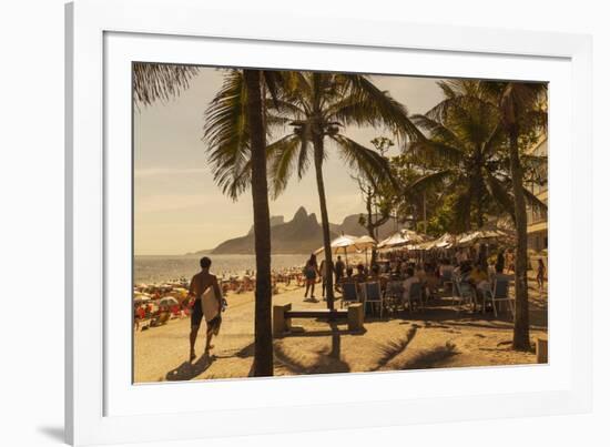 Beach and Cafe, Rio De Janeiro, Brazil, South America-Angelo-Framed Photographic Print