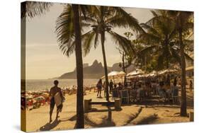 Beach and Cafe, Rio De Janeiro, Brazil, South America-Angelo-Stretched Canvas