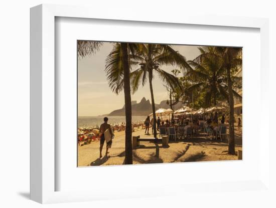 Beach and Cafe, Rio De Janeiro, Brazil, South America-Angelo-Framed Photographic Print