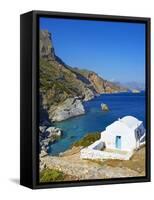 Beach and Church, Agia Anna, Amorgos, Cyclades, Aegean, Greek Islands, Greece, Europe-Tuul-Framed Stretched Canvas