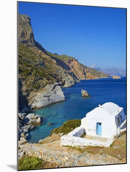 Beach and Church, Agia Anna, Amorgos, Cyclades, Aegean, Greek Islands, Greece, Europe-Tuul-Mounted Photographic Print