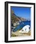 Beach and Church, Agia Anna, Amorgos, Cyclades, Aegean, Greek Islands, Greece, Europe-Tuul-Framed Photographic Print