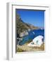 Beach and Church, Agia Anna, Amorgos, Cyclades, Aegean, Greek Islands, Greece, Europe-Tuul-Framed Photographic Print