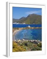 Beach and Church, Agios Panteleimon, Amorgos, Cyclades, Aegean, Greek Islands, Greece, Europe-Tuul-Framed Photographic Print