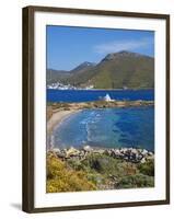 Beach and Church, Agios Panteleimon, Amorgos, Cyclades, Aegean, Greek Islands, Greece, Europe-Tuul-Framed Photographic Print