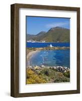 Beach and Church, Agios Panteleimon, Amorgos, Cyclades, Aegean, Greek Islands, Greece, Europe-Tuul-Framed Photographic Print