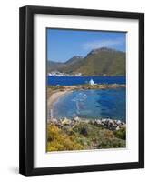 Beach and Church, Agios Panteleimon, Amorgos, Cyclades, Aegean, Greek Islands, Greece, Europe-Tuul-Framed Photographic Print