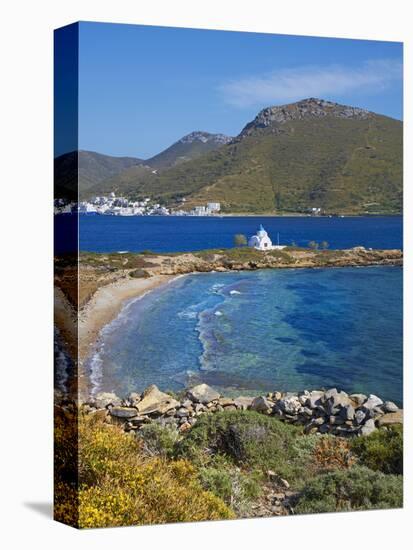 Beach and Church, Agios Panteleimon, Amorgos, Cyclades, Aegean, Greek Islands, Greece, Europe-Tuul-Stretched Canvas